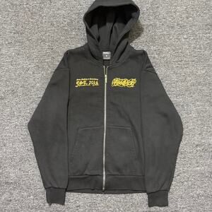 Hoodrich script oversized zipup hoodie